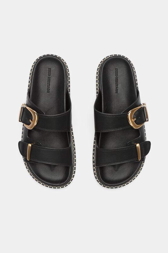 Sienna Buckle Slide  Black  hi-res