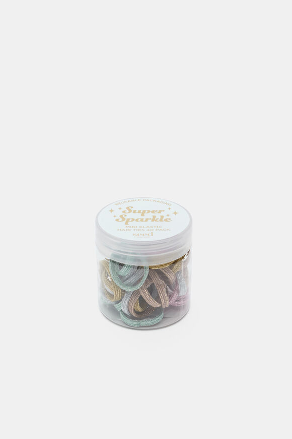 Mini Sparkle Hair Elastic Tub  Multi  hi-res