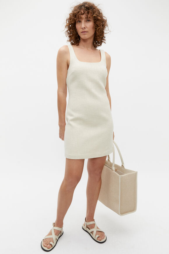 Tweed Mini Dress  Vanilla Cream  hi-res