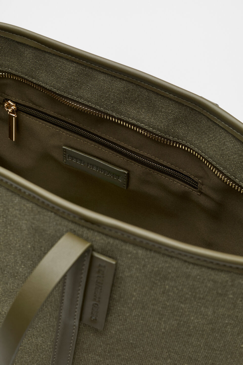 Trim Detail Tote  Olive Leaf