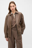 Leather Bomber Jacket  Chestnut  hi-res