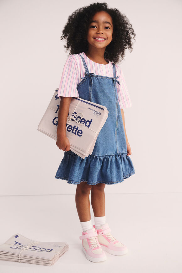 Drop Waist Denim Dress  Vintage Blue  hi-res