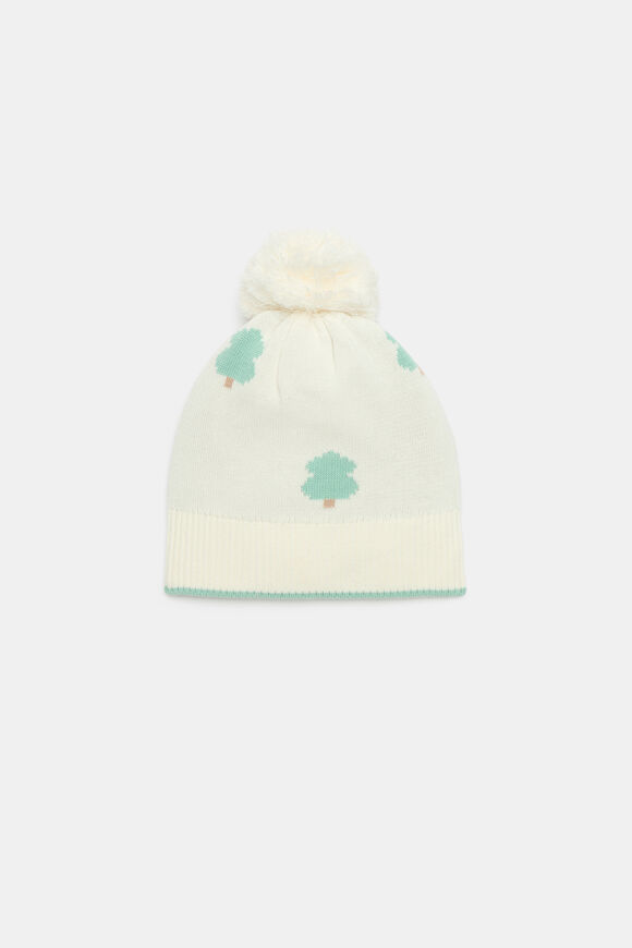 Jacquard Knit Beanie  Seafoam  hi-res