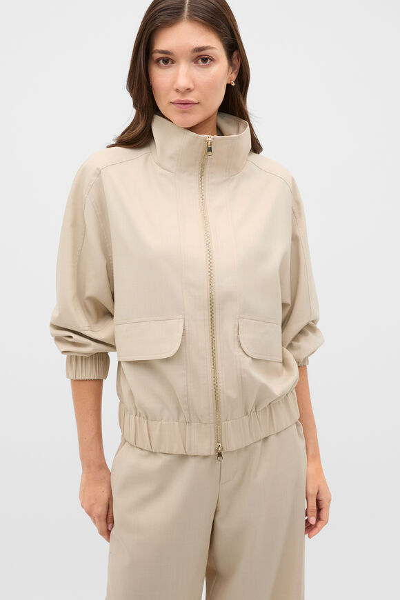 Suiting Bomber Jacket  Cashew Cream Crossdye  hi-res