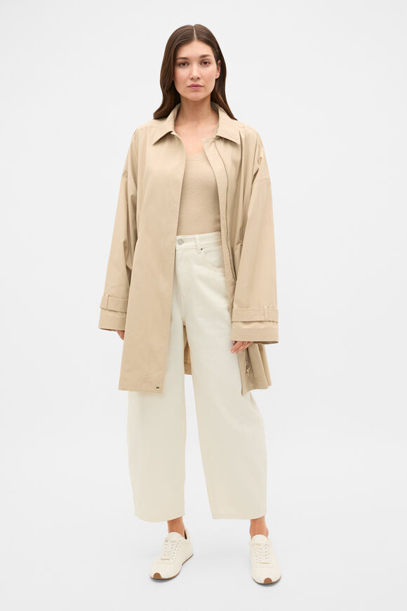 Casual Cotton Anorak Jacket  Cashew Cream  hi-res