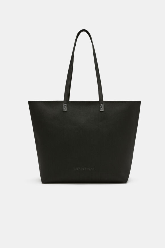Knitted Carry All Tote  Black  hi-res