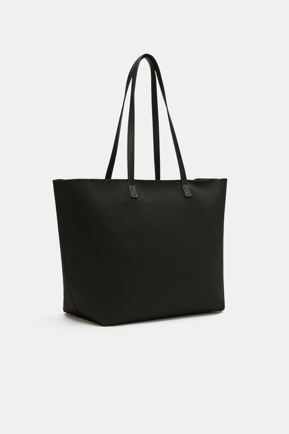 Knitted Carry All Tote  Black  hi-res