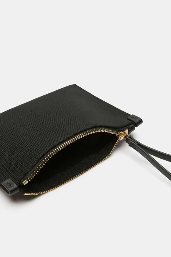 Knitted Pouch  Black  hi-res