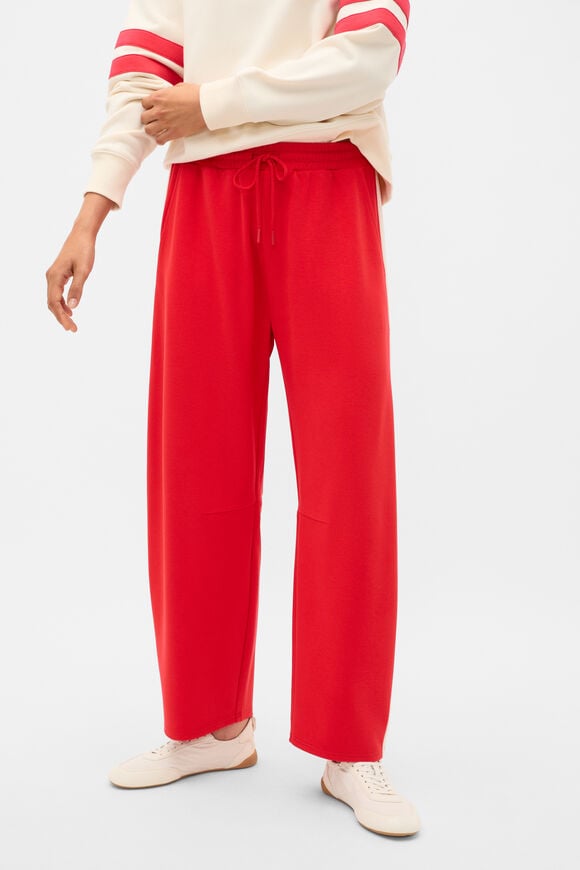 Side Stripe Barrel Leg Pant  Chilli Red  hi-res