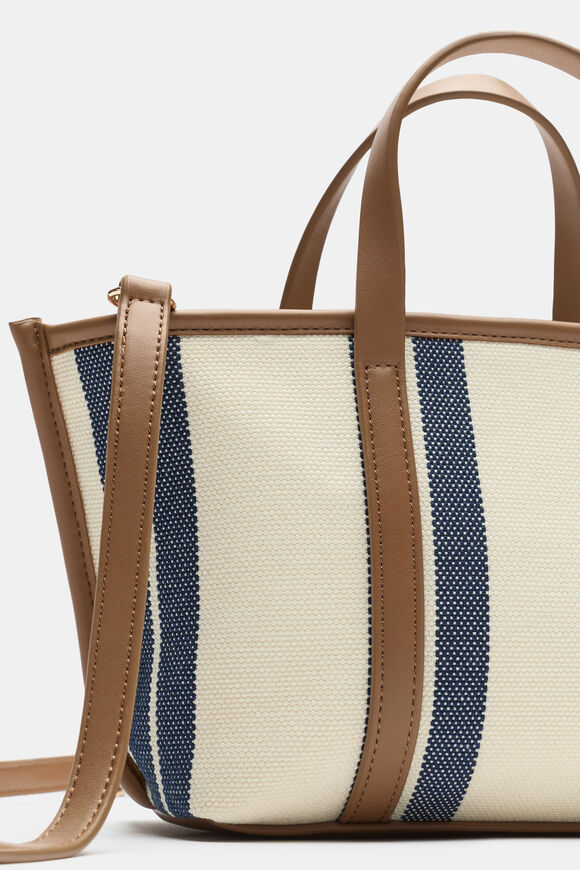 Trim Detail Stripe Mini Tote  Twilight Blue  hi-res