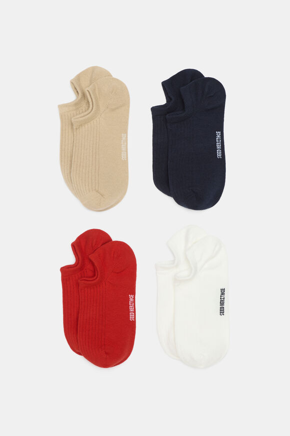 4 Pack Sneaker Sock  Cashew Multi  hi-res