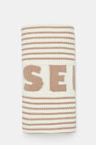 Logo Stripe Knit Blanket  Acorn Stripe  hi-res