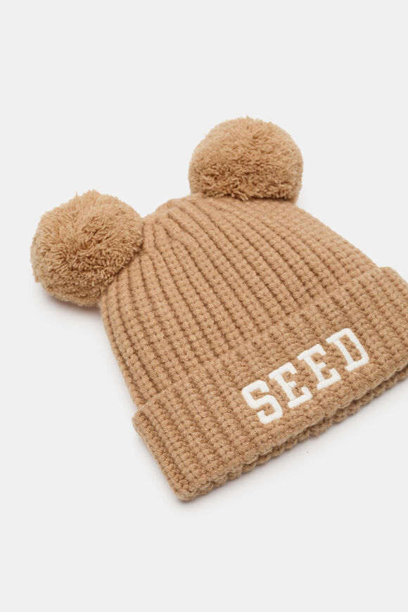 Mini Seed Embroidered Beanie  Autumn Leaf  hi-res