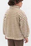 Stripe Teddy Jacket  Cacao  hi-res