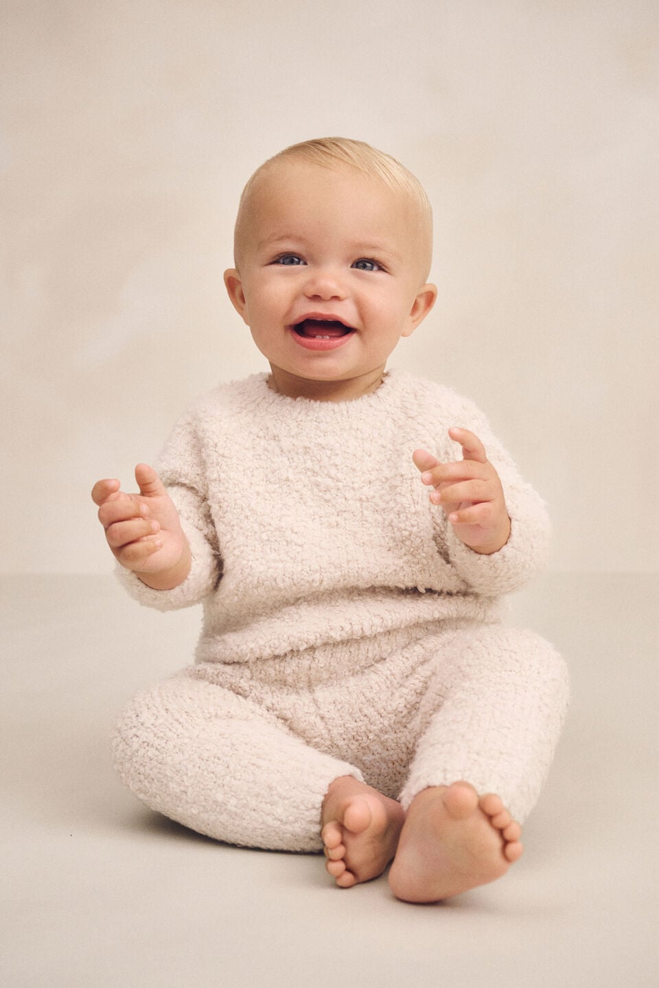 Teddy Knit Pant  Oat