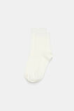 Wide Rib Quarter Crew Sock  Cream  hi-res