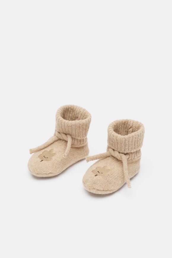 Leaf Knit Bootie  Nutmeg Marle  hi-res