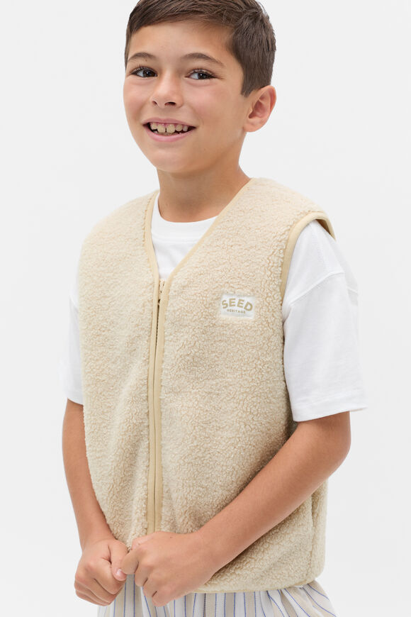 Fleece Vest  Natural  hi-res