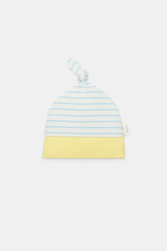 Stripe Knotted Beanie  Arctic  hi-res