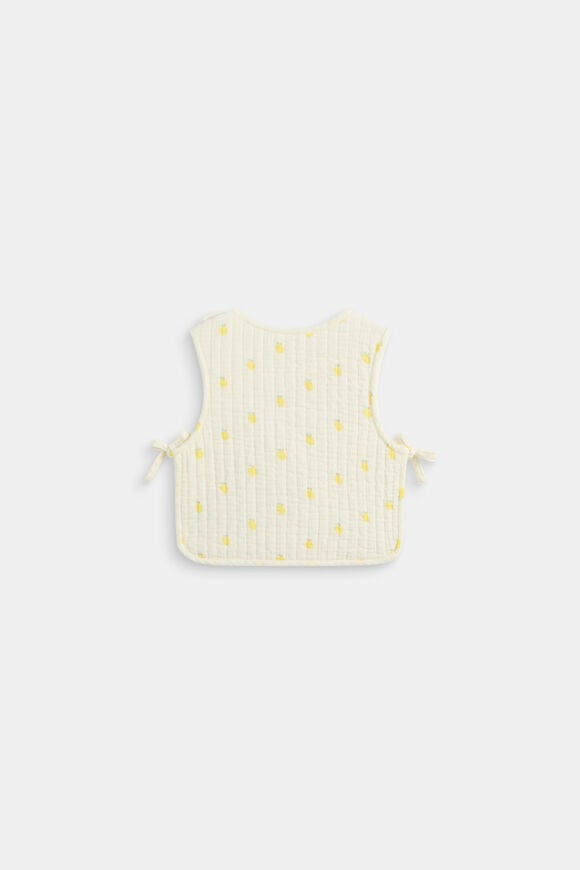 Quilted Smock Bib  Classic Cream  hi-res