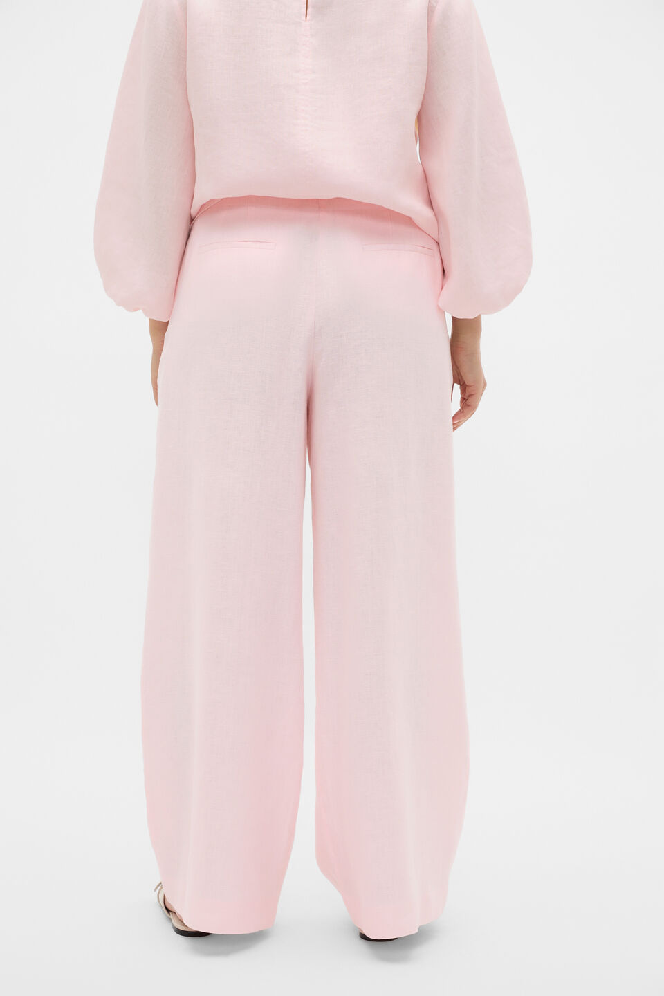 Core Linen Waisted Pant  Pale Blossom