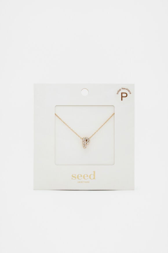 Initial Jewel Bubble Necklace  P  hi-res