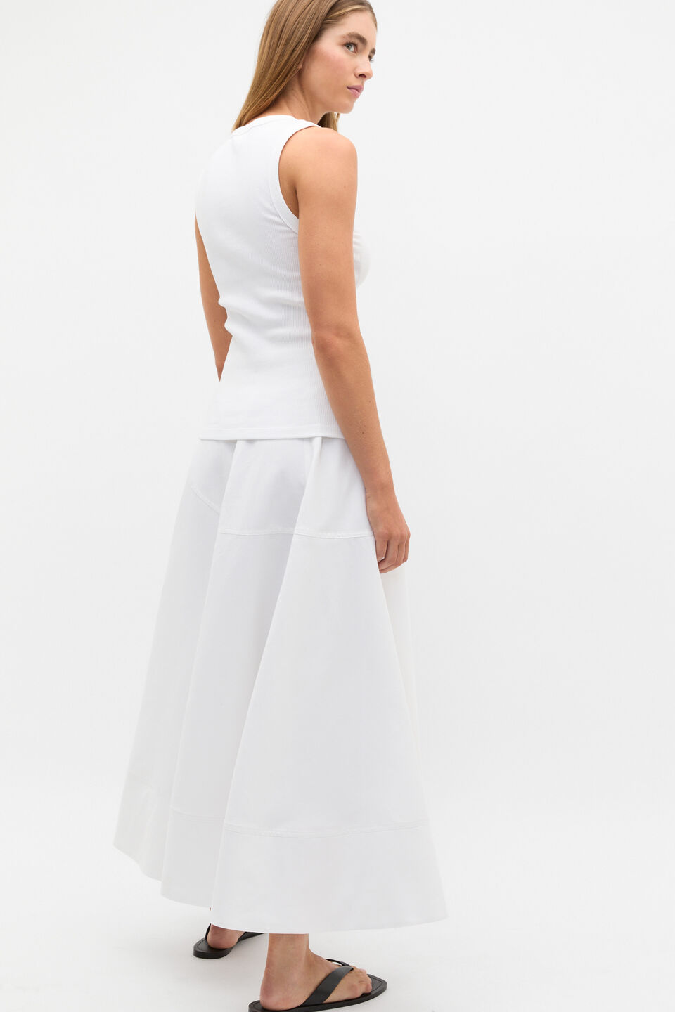 Core Australian Cotton Rib Tank  Whisper White
