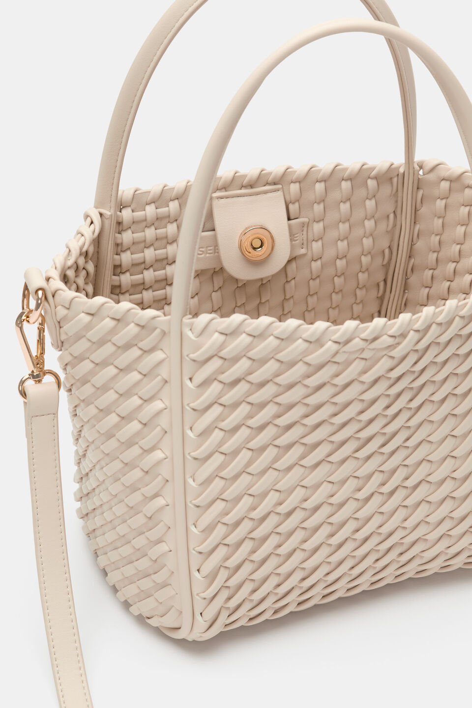 Woven Mini Crossbody Bag  Stone
