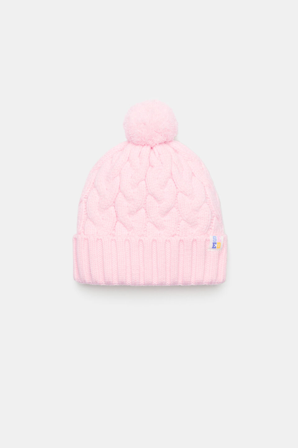 Cable Knit Beanie  Pink Lemonade