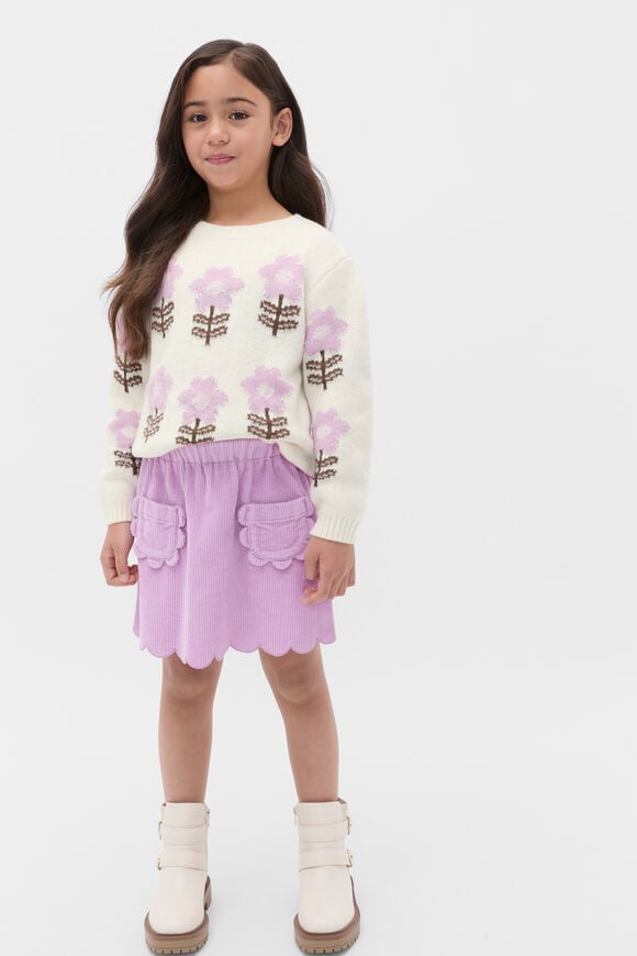 Scallop Cord Skirt  Orchid  hi-res