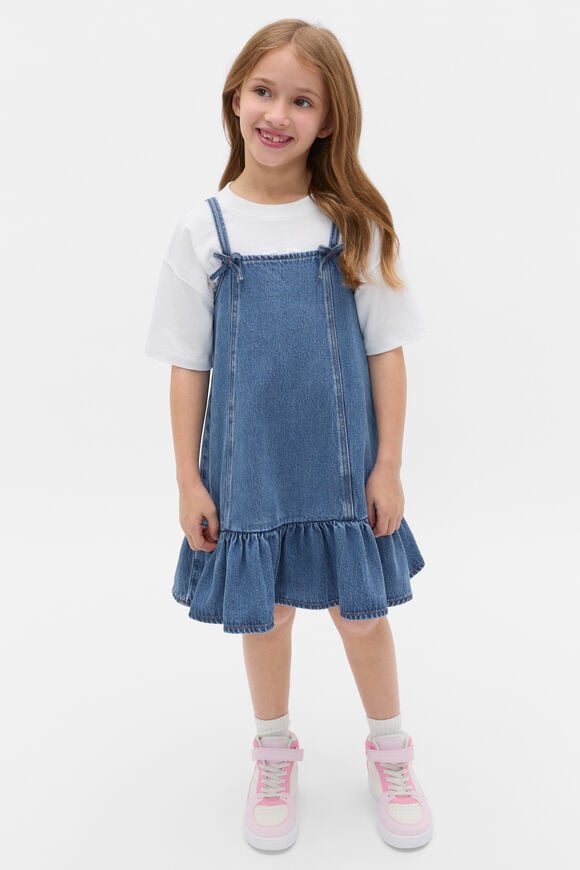 Drop Waist Denim Dress  Vintage Blue  hi-res