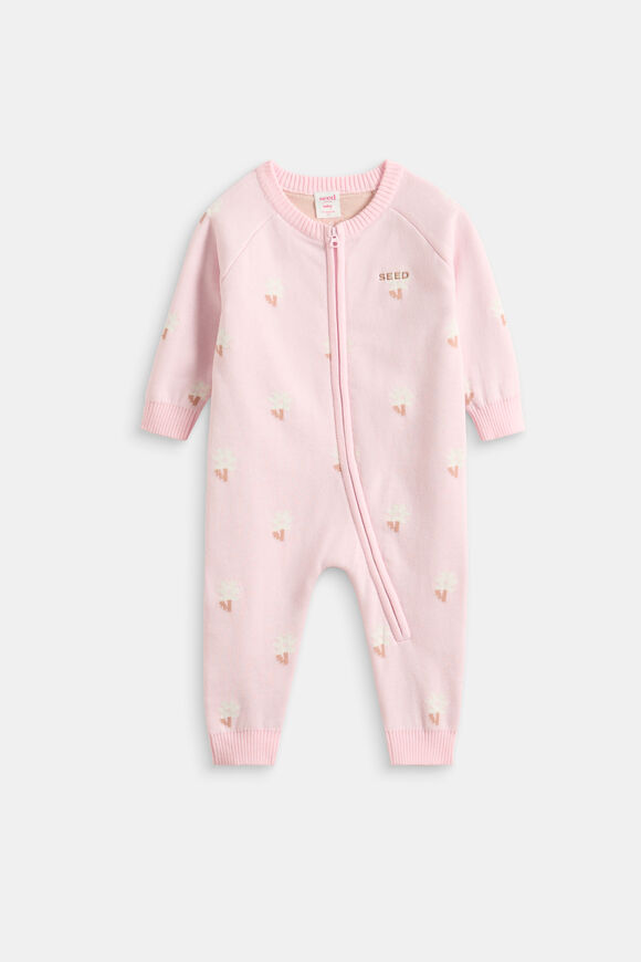 Jacquard Knit Jumpsuit  Musk  hi-res