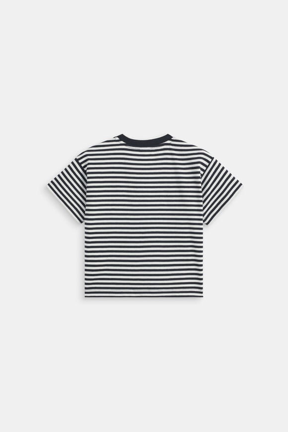 Core Stripe Logo Tee  Midnight Blue Stripe  hi-res