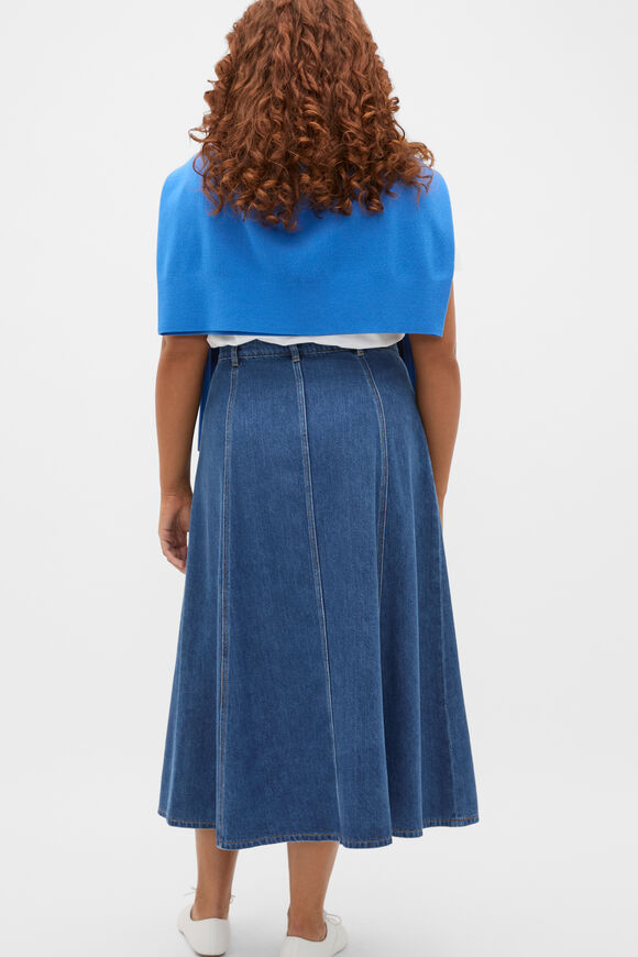 Denim A-Line Midi Skirt  Heritage Wash  hi-res