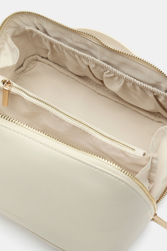 Zip Around Cosmetic Case  Stone  hi-res