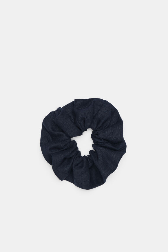 Linen Scrunchie  Twilight Blue  hi-res