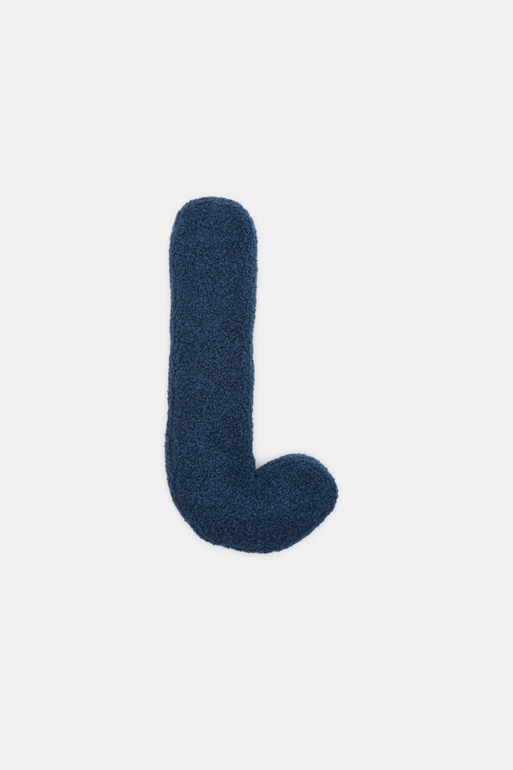 Blue Boucle Initial Cushion  L  hi-res