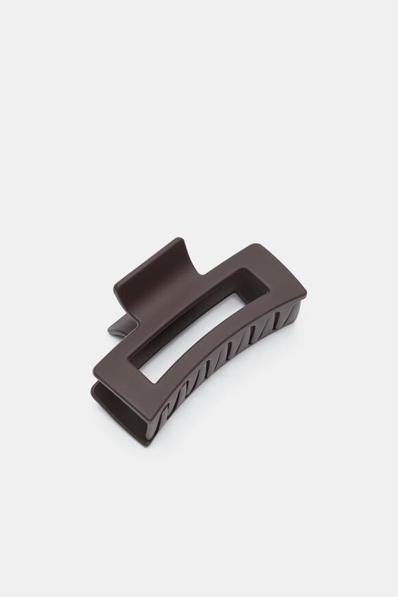 Rectangle Hair Claw  Coffee Bean  hi-res