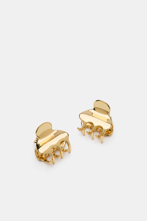 Small Metal Claw Pack  Gold  hi-res