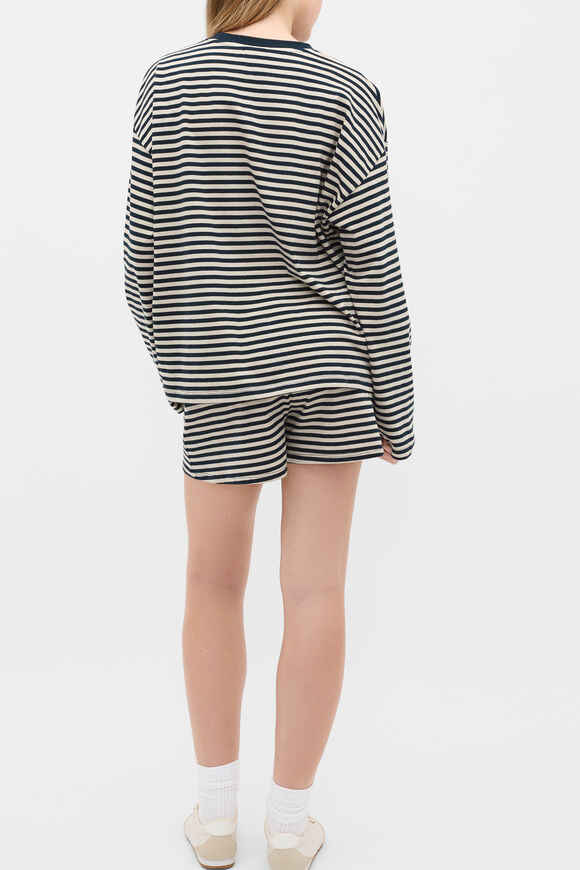 Stripe Boyfriend Tee  New Navy  hi-res