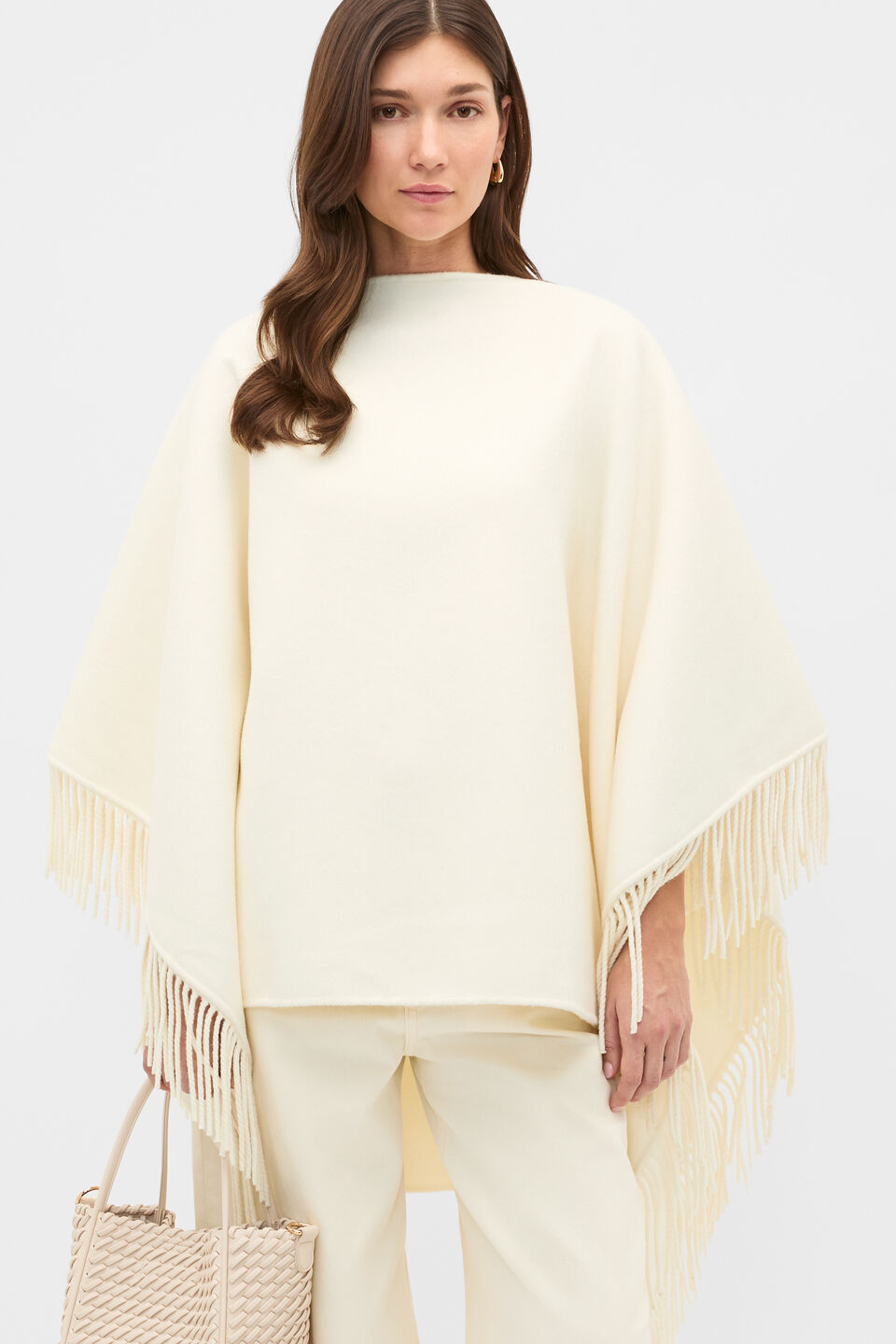 Fringe Cape  Cloud Cream