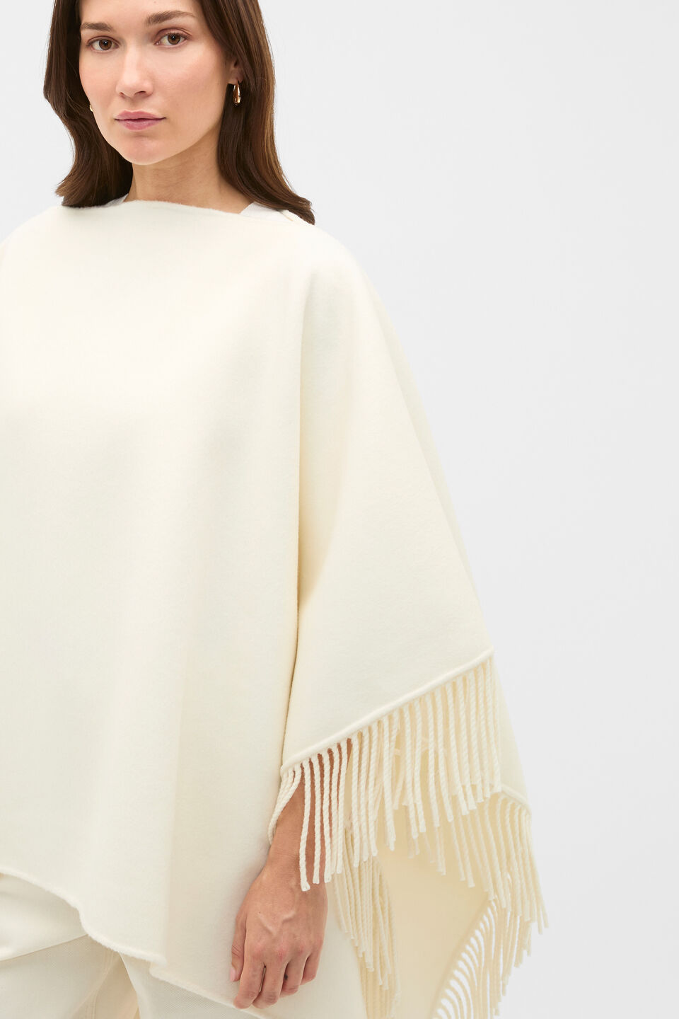Fringe Cape  Cloud Cream