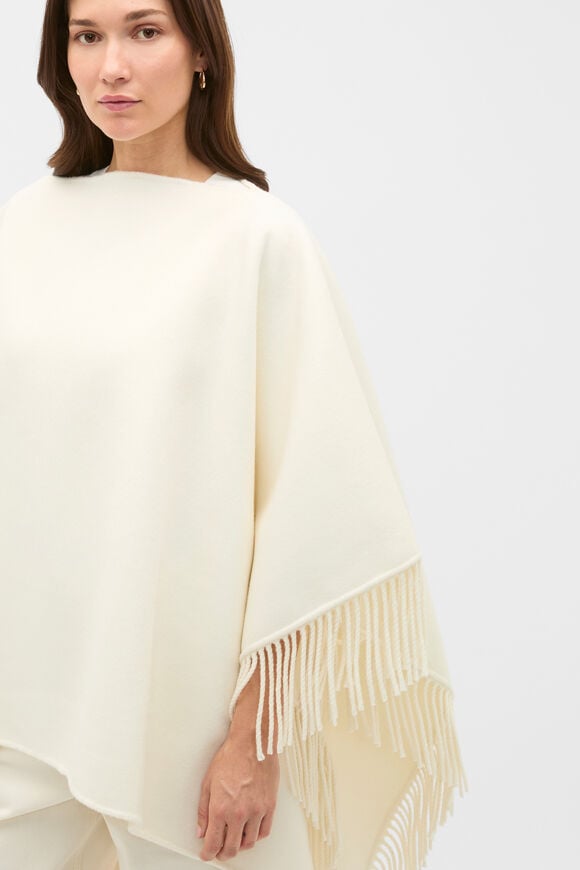 Fringe Cape  Cloud Cream  hi-res