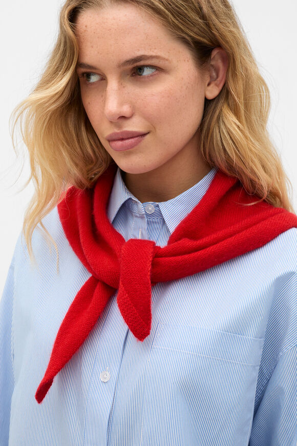 Mini Triangle Scarf  Chilli Red  hi-res