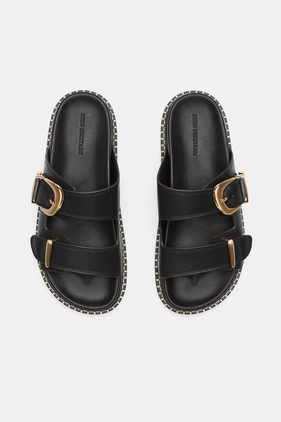Sienna Buckle Slide  Black  hi-res