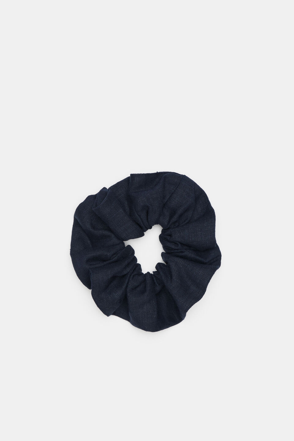 Linen Scrunchie  Twilight Blue