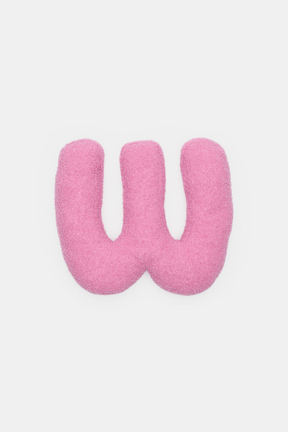 Pink Boucle Initial Cushion  W