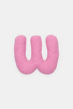 Pink Boucle Initial Cushion  W  hi-res