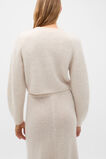 Luxe Fluffy Crop Knit  Vanilla Cream Marle  hi-res
