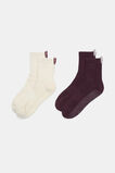 2 Pack Grip Sock  Plum Red Multi  hi-res
